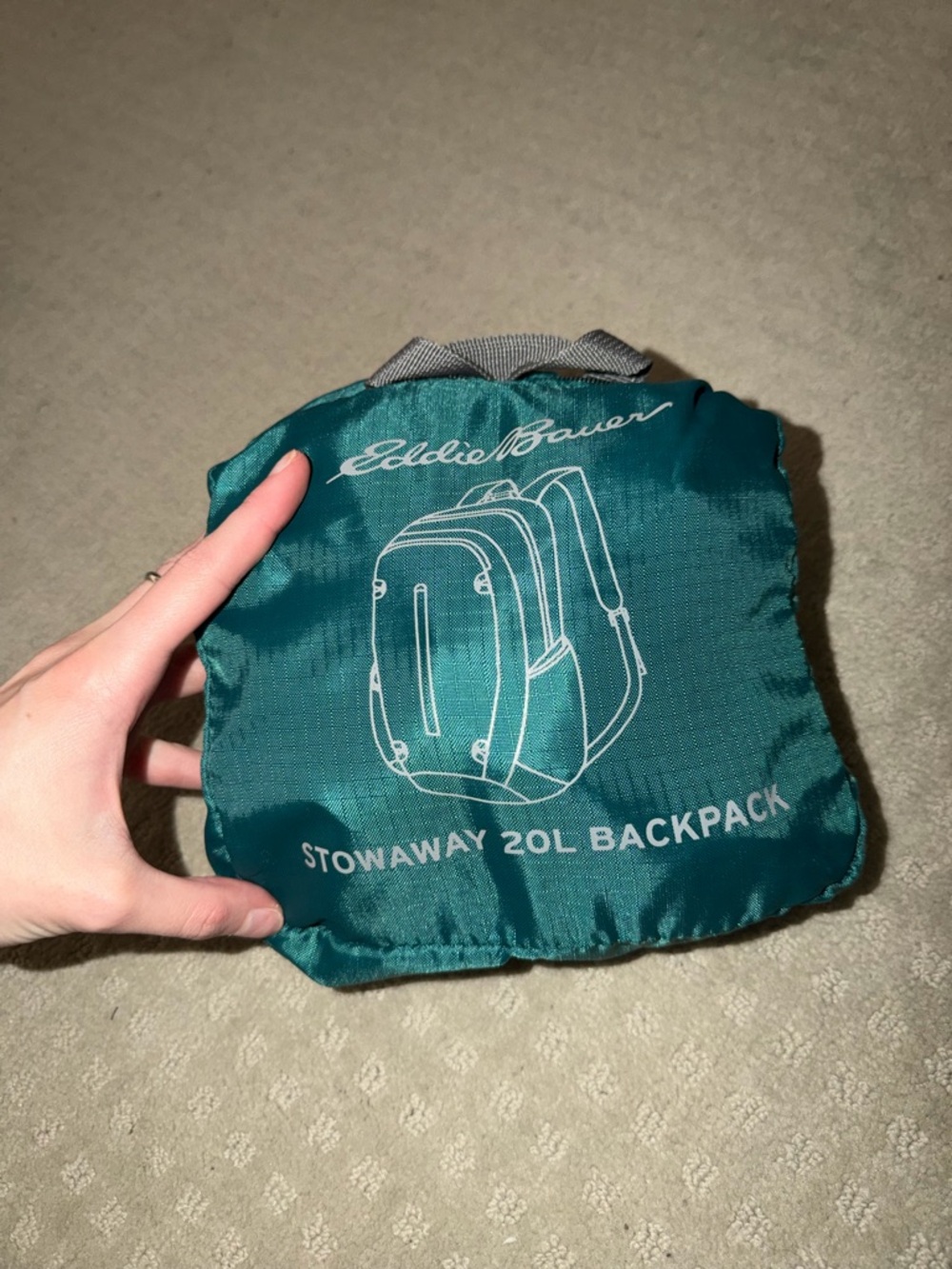 Eddie Bauer Teal Stowaway Packable Backpack - UNISEX